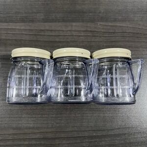 Osterizer‎ Mini Blender 1/2 Pint (250ml) Containers Set of 3 Vintage